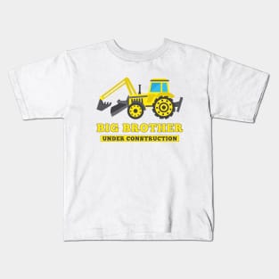 Announcement Baby Promoted to Big brother Under Construction Kids T-Shirt